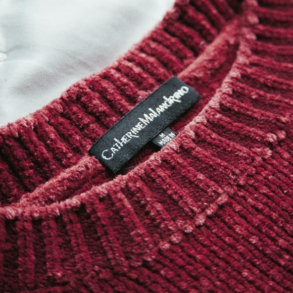 Dark Red Catherine Malandrino Sweater - Picture 4 of 9